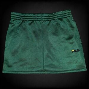 Fila Handmade Upcycled Dark Green Track Skirt